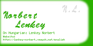 norbert lenkey business card